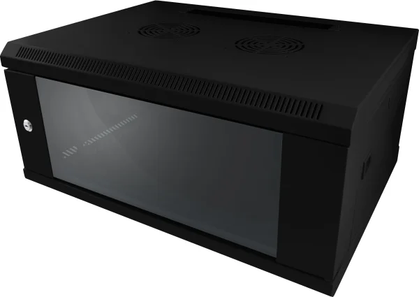 ALLNET 19" Wandgehäuse, 18HE, 1-teilig, T600mm, Schwarz, SMC-Serie,