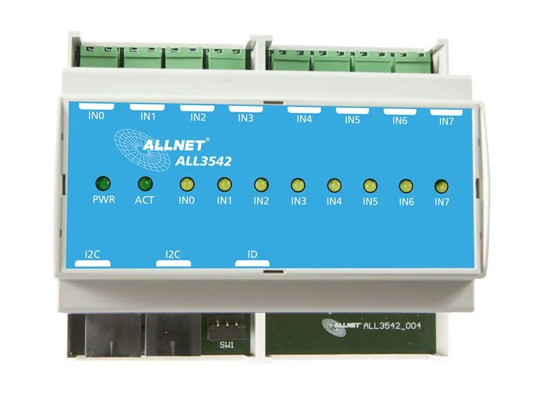 ALLNET MSR IO ALL3542 HUT / 8fach Kontakteingang m. Impulsverlängerung