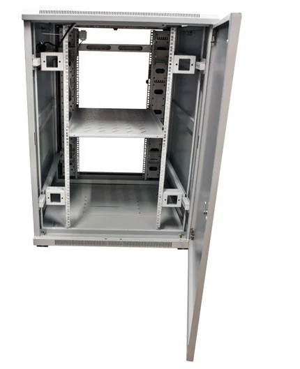 ALLNET 19" Schrank, 42HE, B800/T 800mm, Glastür, Lichtgrau, SNB-Serie,