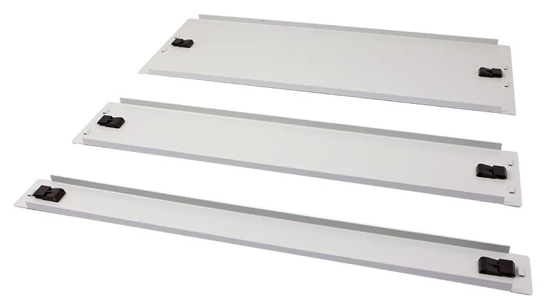 ALLNET 19" zbh. Blindplatte, 1HE, Lichtgrau, zum Einrasten(Werkzeuglos)