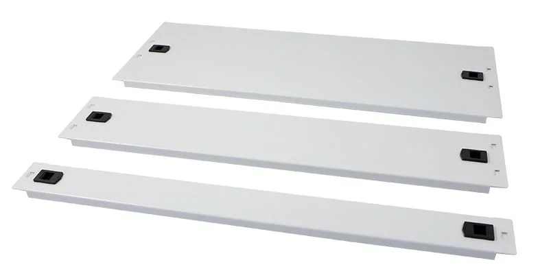 ALLNET 19" zbh. Blindplatte, 2HE, Lichtgrau, zum Einrasten(Werkzeuglos)