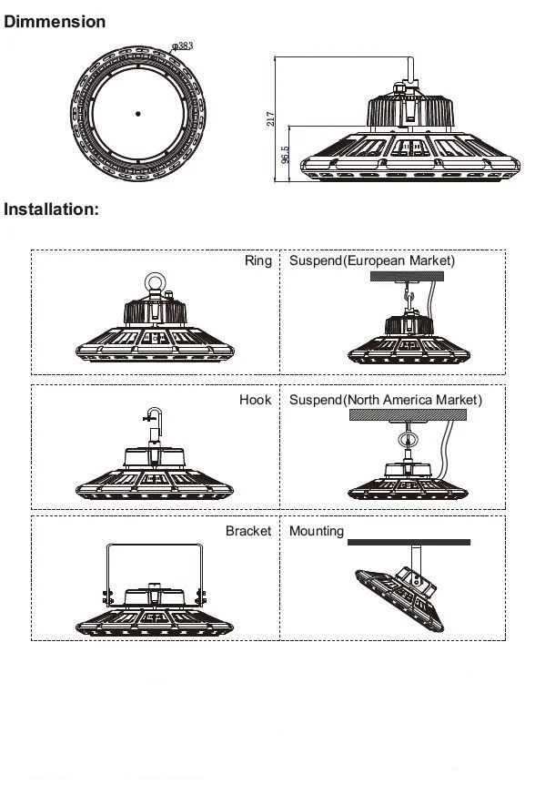 Synergy 21 LED Spot Pendelleuchte UFO 160W für Industrie/Lagerhallen cw 90°