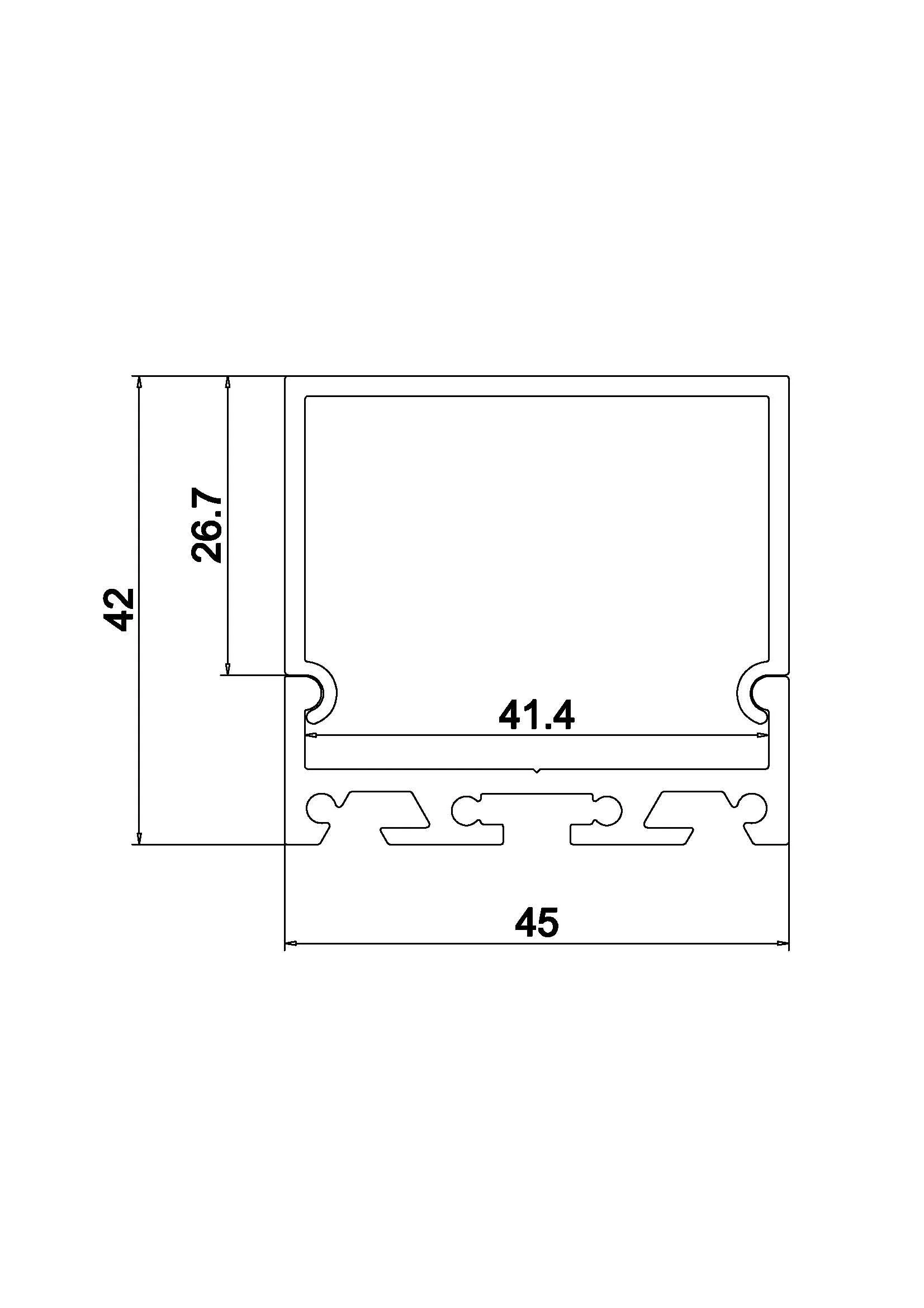 Synergy 21 LED U-Profil 200cm, ALU065