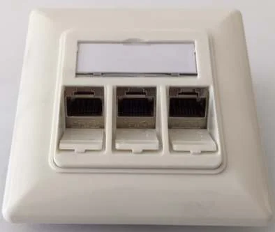 Dosen TP, UP, 3-fach, CAT6A, Keystone Slim-line, Reinweiss, Synergy 21,