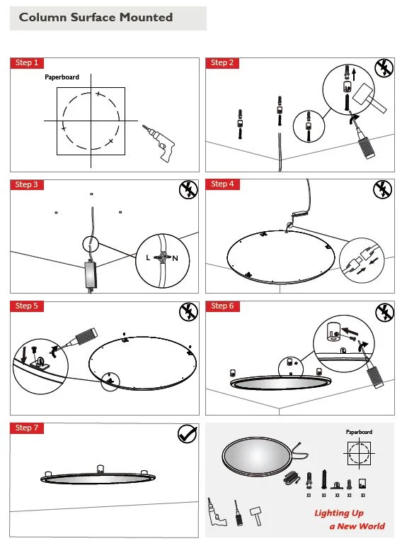 Synergy 21 LED light panel zub Montage Zylinder für R600 Panel