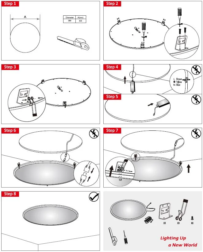 Synergy 21 LED light panel R400 neutralweiß rund