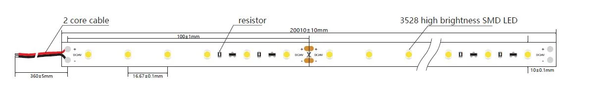 Synergy 21 LED Flex Strip 2835 - 60 NW DC24V 96W IP20 ULS 20m