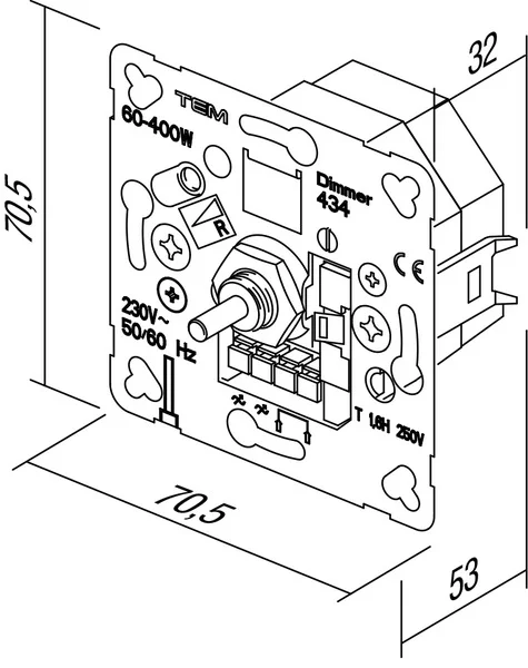 TEM Serie Ekonomik DIMMER ROTATIVE 2WAYRL 400W