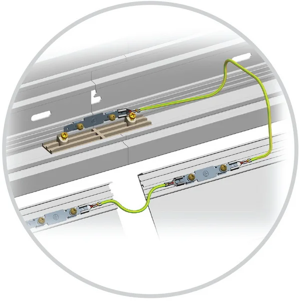 TEM Serie Modul Brüstungskanal EARTHING PIECE MA2x A6.3 10/1