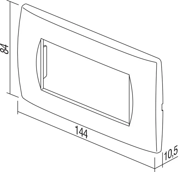 TEM Serie Modul Rahmen OS COVER PLATE SOFT4M PW
