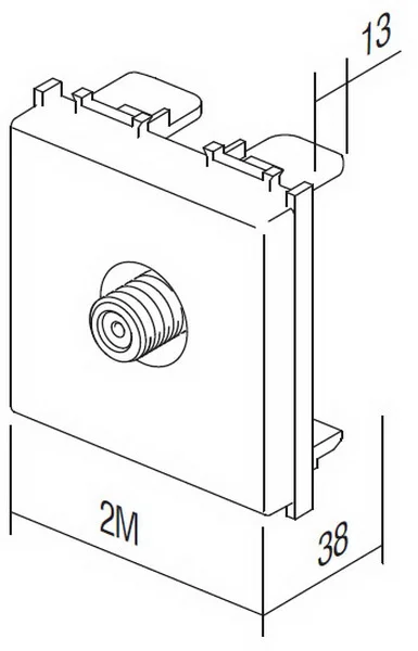TEM Serie Modul Steckdosen SOCKET TV BASIC0dB 2M PW