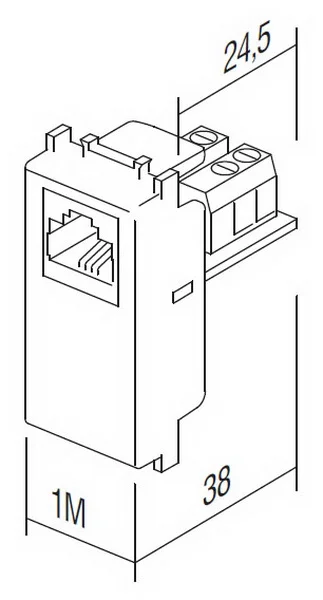 TEM Serie Modul Steckdosen SOCKET TEL LTRJ11 6/4 1M PW