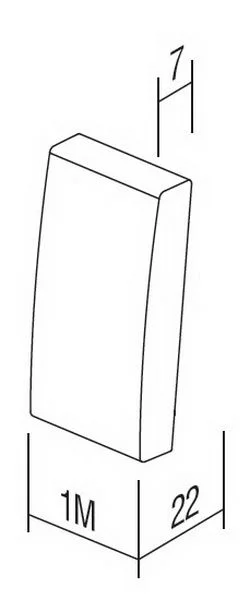 TEM Serie Modul Wippen BUTTON1M PW