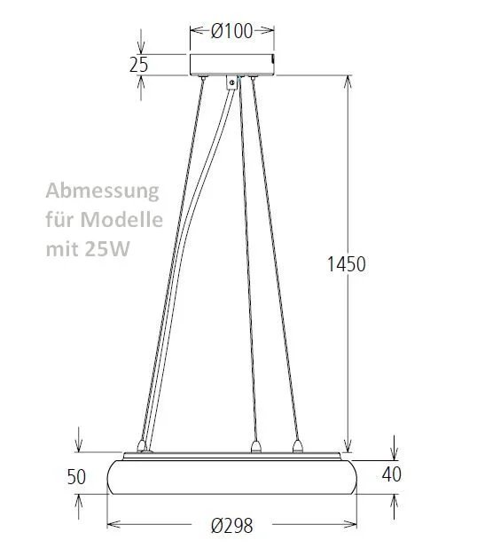 Synergy 21 LED Rundleuchte Donut Seilsystem silber