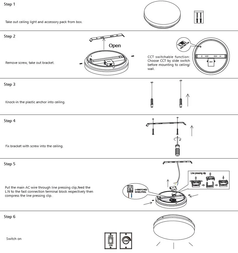 Synergy 21 LED Rundleuchte Theia IP54 25W dim