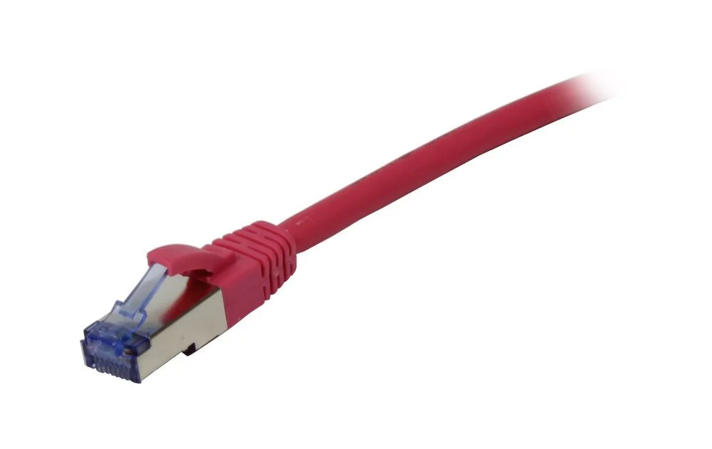 Patchkabel RJ45, CAT6A 500Mhz, 20m, pink, S-STP(S/FTP), Komponent getestet(GHMT certified), AWG26, Synergy 21