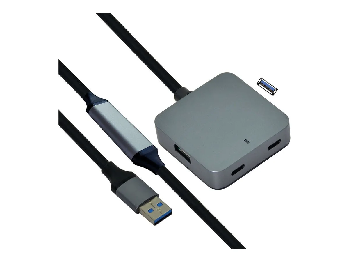 VALUE USB 3.2 Gen 1 Hub 4 Pt 2xUSB-A 10m