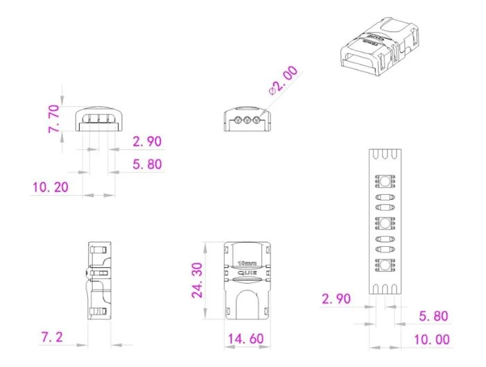 Synergy 21 LED FLEX Strip zub. Easy Connect Strip to Wire 10mm CCT