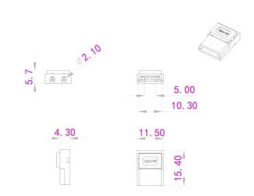 Synergy 21 LED FLEX Strip zub. Easy Connect MINI Strip to Wire 10mm