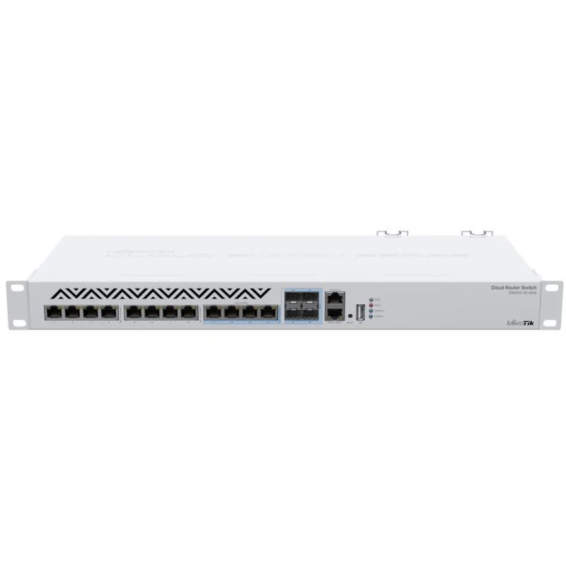 MikroTik Cloud Router Switch CRS312-4C+8XG-RM, 8x 10GB RJ45 Ports, 4x Combo 10GB (RJ45/SFP+), Rackmount