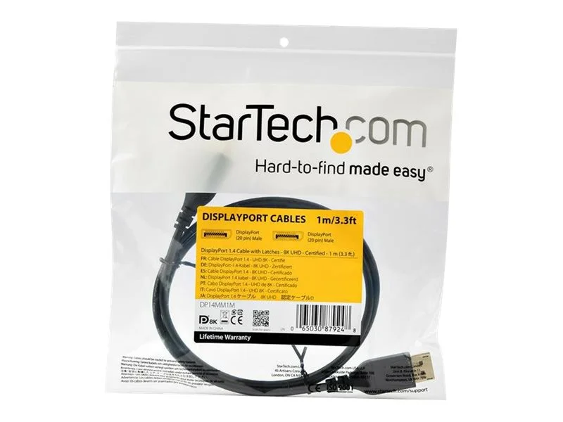 STARTECH 1m 3.3ft DisplayPort 1.4 Cable