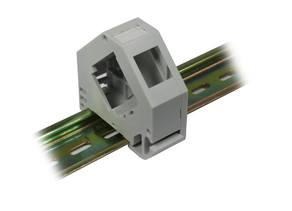 Keystone, Modulträger, DIN Rail, incl. LWL-Kupplung LC multi-Mode 50u OM4, Hutschienenadapter, Synergy 21,