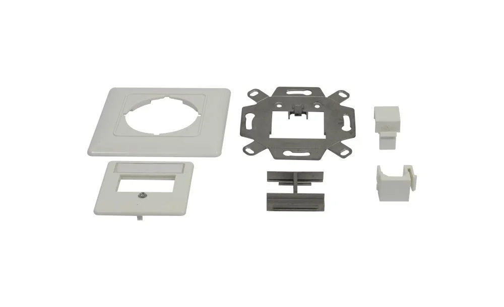 Keystone, Modulträger, UP Dosen für 2xTP-Modul, Reinweiss, 180Grad, Synergy 21,