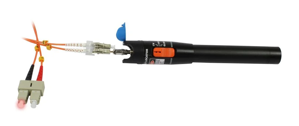 LWL Fiber Checker/Prüfer, Laserlicht, VFL für SM/MM für 1,25/2,5mm Ferrulen, bis ca. 10km, Tester, Synergy 21,