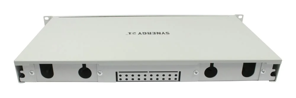 LWL-Patchpanel 12xSC-Duplex-Buchsen, 19", OM4, 50/125u Multimode Lichtgrau, Synergy 21,