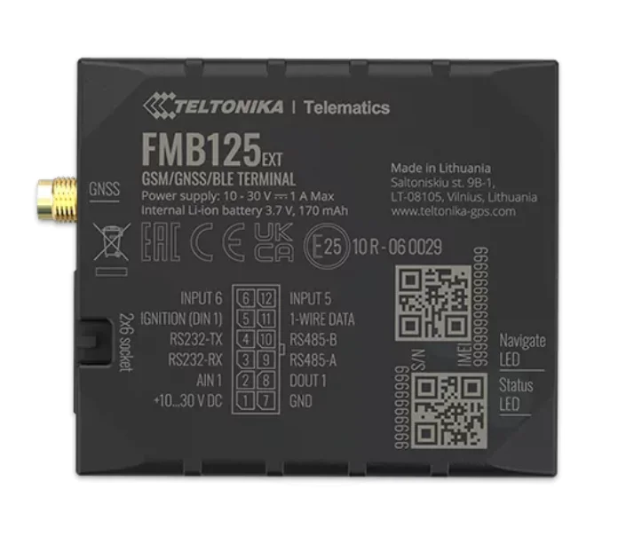 Teltonika · Tracker GPS · FMB125 · Fahrzeug · GNSS/GSM/BLE 4.0