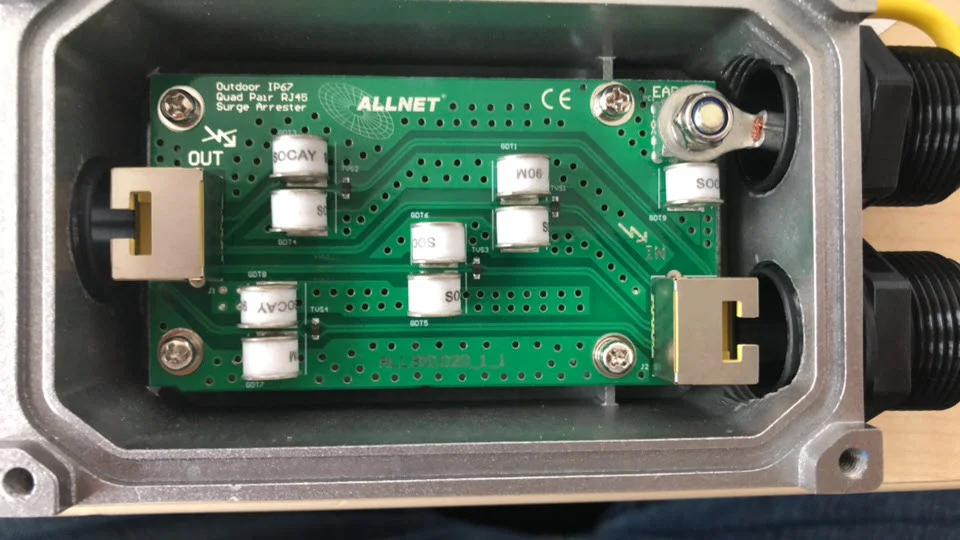 ALLNET TP Cat 6 Überspannungs-/Blitzschutz Surge Protector ALL95102O Outdoor IP66