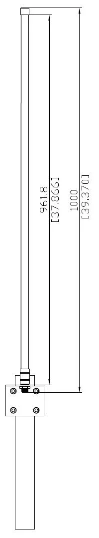 ALLNET Antenne 868MHz 7.3dbi Antenne (N-Female) Omnidirectional/Rundstrahl ANT-868-7.3dbi-OMNI LORA/HELIUM/HaLow/IoT