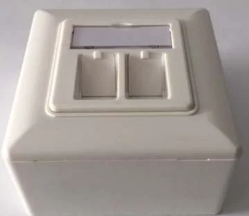 Dosen TP, AP,2-fach, CAT6A, Keystone Slim-line/Short 3P, Reinweiss, Synergy 21,