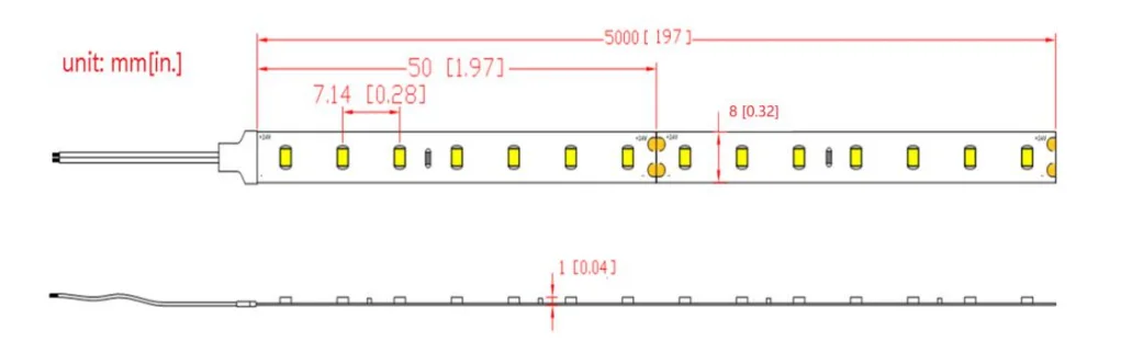 Synergy 21 LED Flex Strip 2835 - 140 WW DC24V 72W IP67 CRI>90