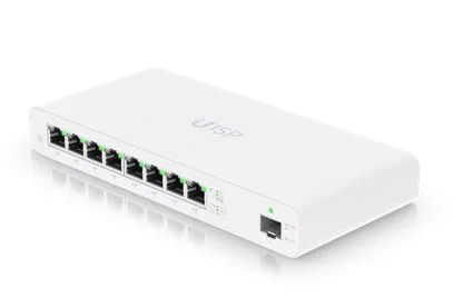 Ubiquiti Switch full managed Layer2 9 Port • 8x GbE • PoE Budget 110W • 8x 27V Passive-PoE • 1x SFP • Desktop • UISP • UISP-S