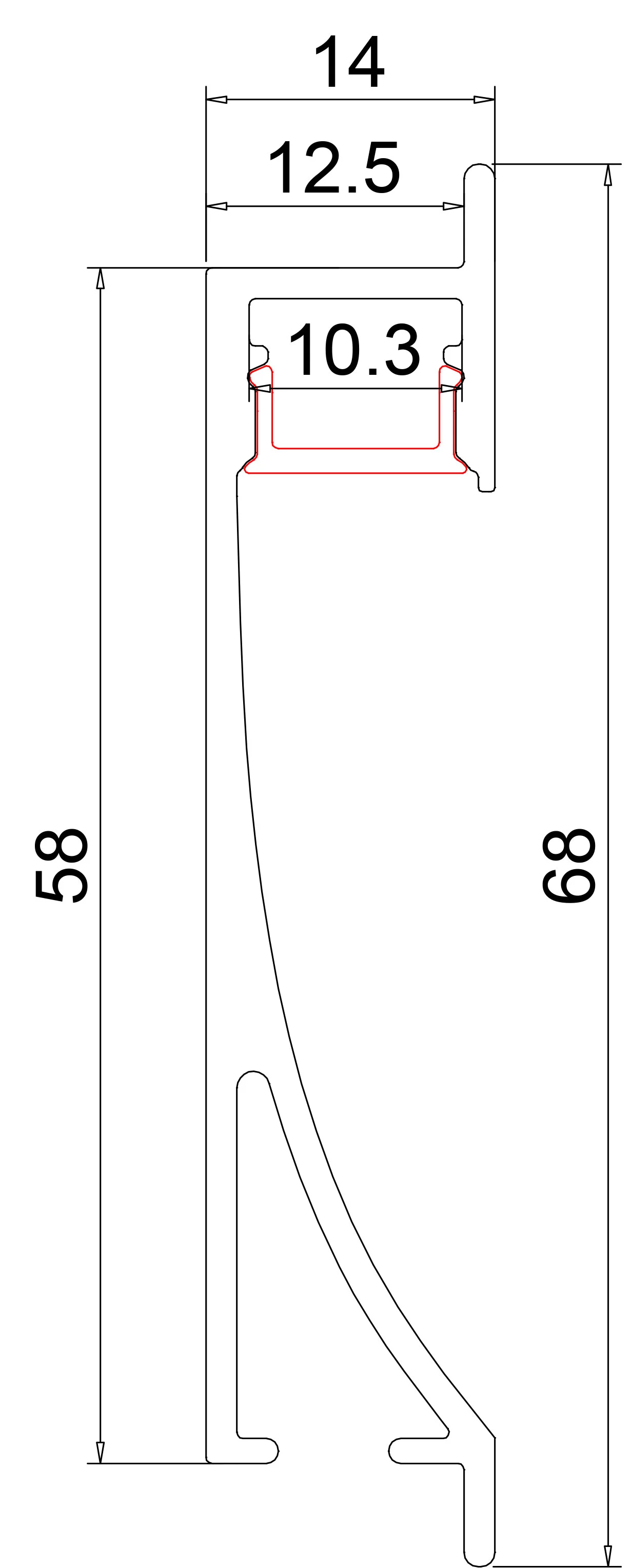 Synergy 21 LED U-Profil 200cm, ALU023-R2