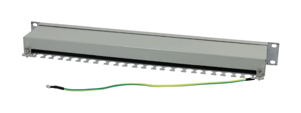 Patch Panel 24xTP, CAT6A, 500Mhz, 19", Lichtgrau LSA, Synergy 21
