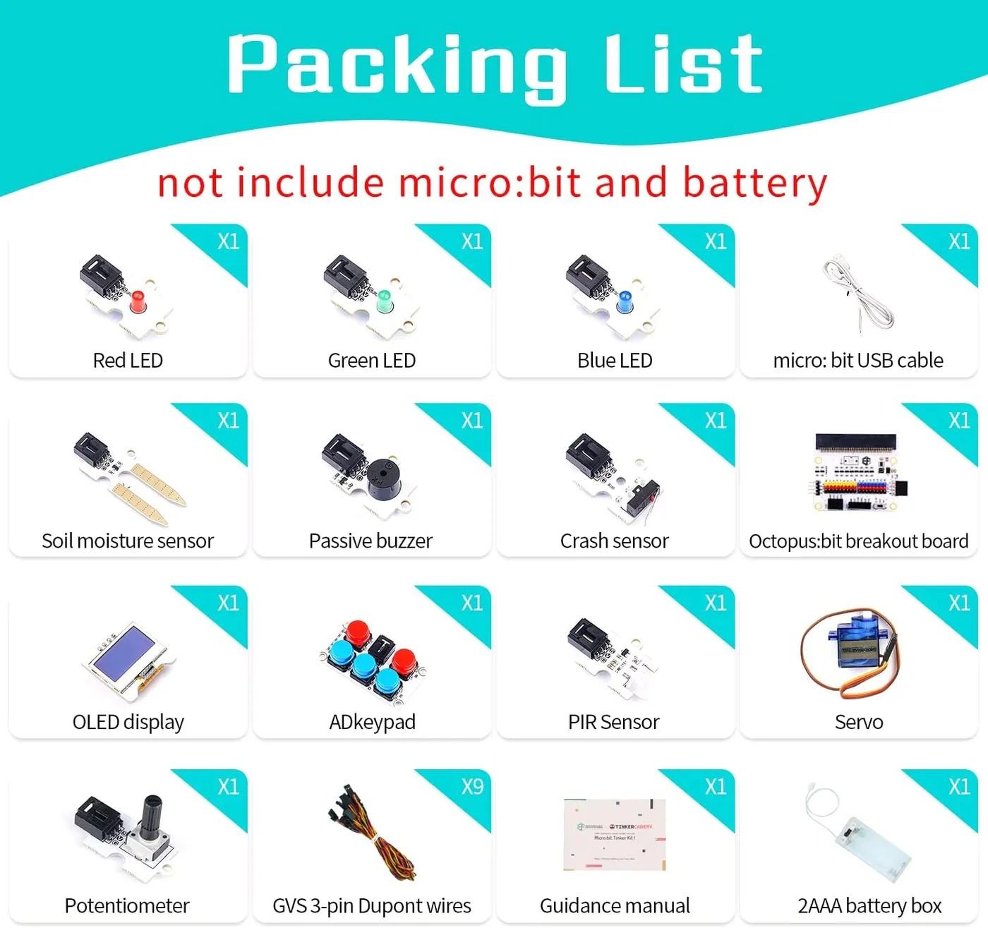 ELECFREAKS micro:bit Tinker Kit (ohne micro:bit Board)