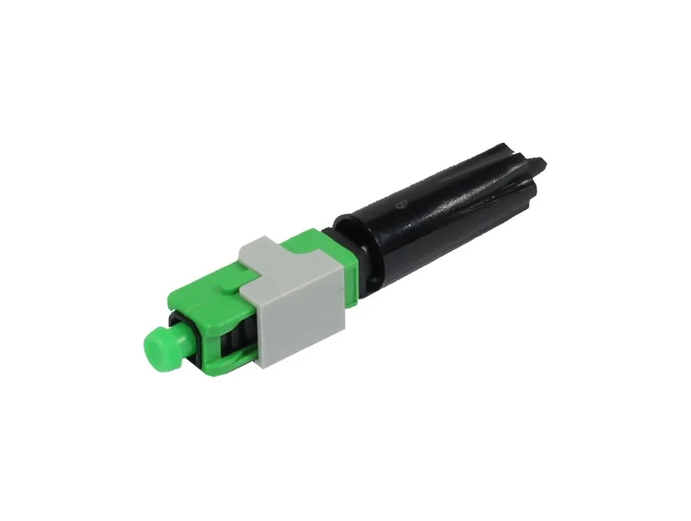 LWL-FTTH-Kabel, zbh. Feldkonfektionierbarer Stecker, SC(APC) für 0,9mm SM 9/125u Kabel, 10-Pack, Synergy 21,