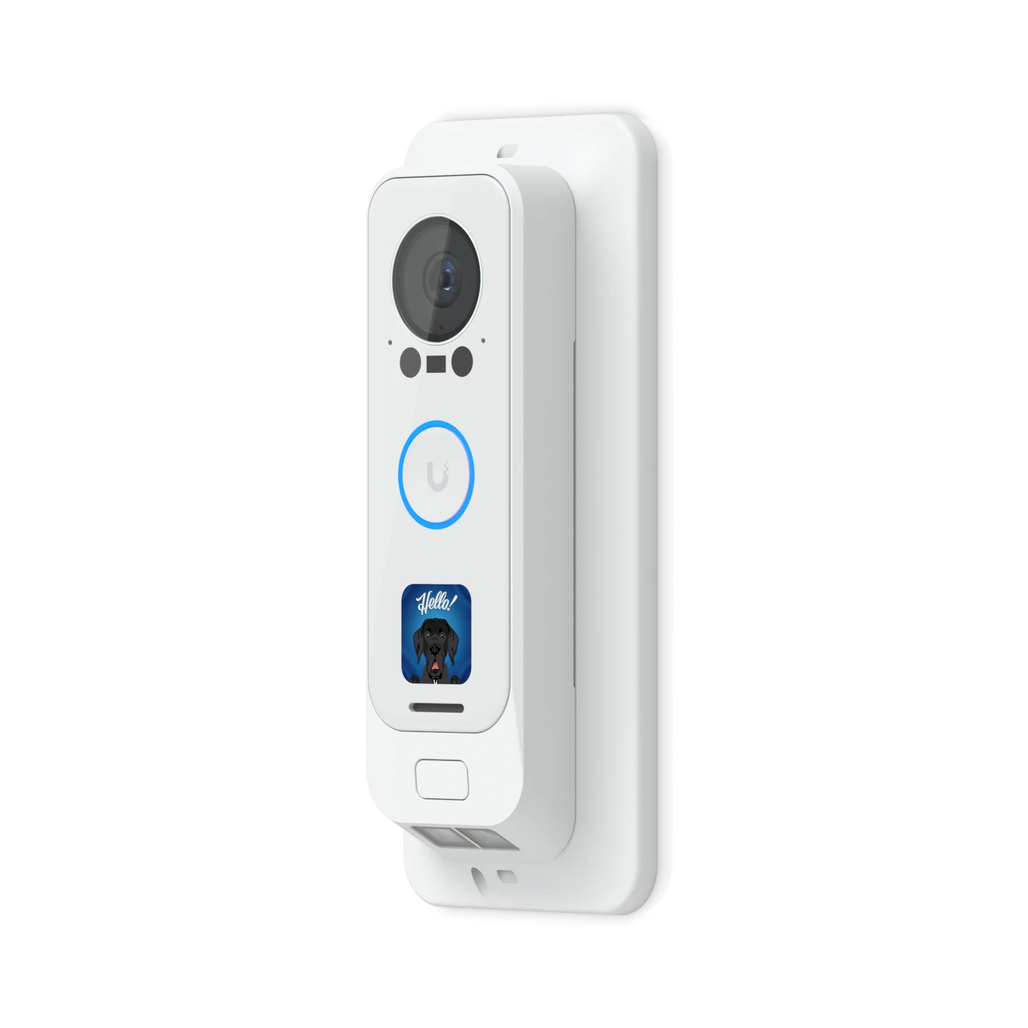 Ubiquiti G4 Doorbell Pro PoE Gang Box Mount • 25° angled wedge mounting • UACC-G4 Doorbell Pro PoE-Gang Box-White