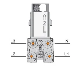 Powergear 3PH EINSPEISER, RECHTS, Schwarz, Aufbau