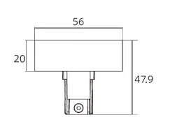 Powergear 3PH ENDKAPPE FÜR DIE EINBAUSCHIENE, Weiß