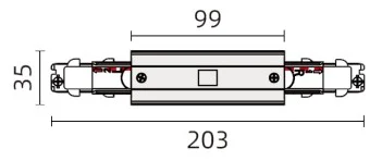 Powergear 3PH MITTEL-EINSPEISER DALI 3, Schwarz