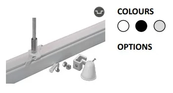 Powergear 3PH STANGEN-AUFHÄNGUNG EZCLICK, Weiß