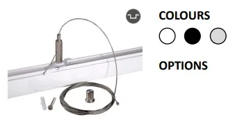 Powergear 3PH SEIL-AUFHÄNGUNG EZCLICK, Schwarz, 5 meter NEW
