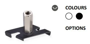 Powergear Mini 1PH 1 DECKENMONTAGE EZCLICK MIT STANGE, Schwarz, 1 meter