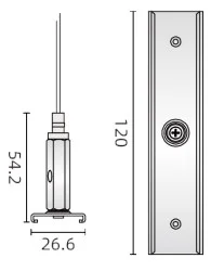 Powergear 48V 1 VERSTÄRKUNG FÜR DIE DECKENMONTAGE MIT Seil, Schwarz, 3 meter