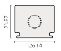 Powergear 48V ENDKAPPE FÜR DIE EINBAUSCHIENE, Schwarz