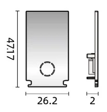 Powergear 48V DEEP PROFILE ENDKAPPE, Weiß