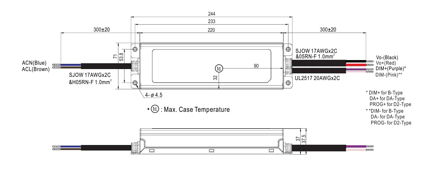 MEANWELL Netzteil - 48V 200W IP67 DALI